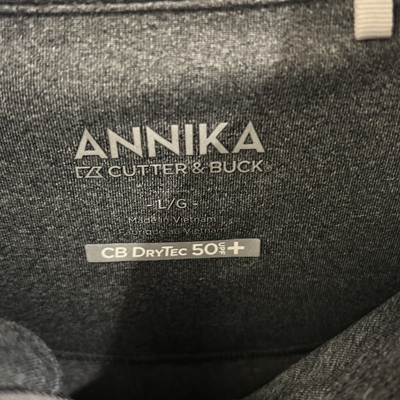 Annika Cutter&Buck women’s Large 1/2 Zip Golf Short Sleeve Pull Over - Picture 3 of 5